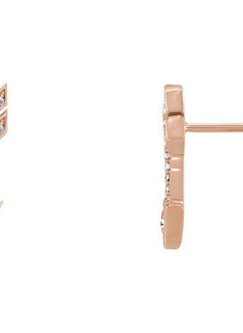 14K Yellow Gold 1/6 CTW Natural Diamond Arrow Earrings