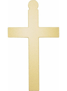 18K White Gold 16 Gauge Cross Stamping with External Undrilled Eyelet