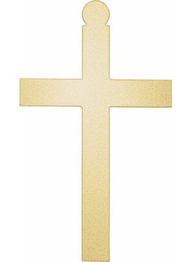 14K Yellow Gold 20 Gauge Cross Stamping with External Undrilled Eyelet