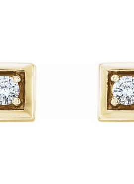 14K White Gold 1/8 CTW Natural Diamond Earrings