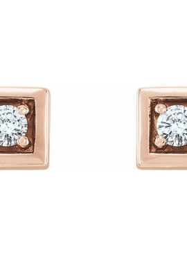 14K White Gold 1/8 CTW Natural Diamond Earrings