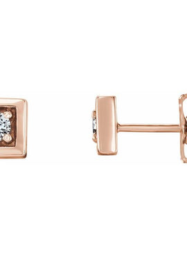 14K White Gold 1/8 CTW Natural Diamond Earrings
