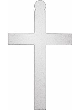 14K White Gold 18 Gauge Cross Stamping with External Undrilled Eyelet
