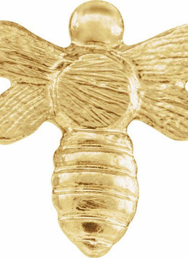 14K Yellow Gold Bumble Bee Stamping