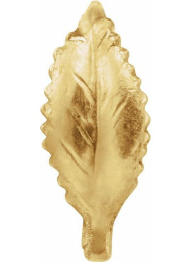 18K Yellow Gold 22 Gauge Leaf Stamping