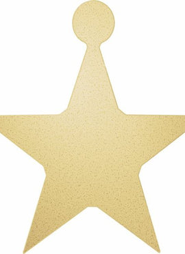 14K Yellow Gold 24 Gauge Star Stamping with External Undrilled Eyelet