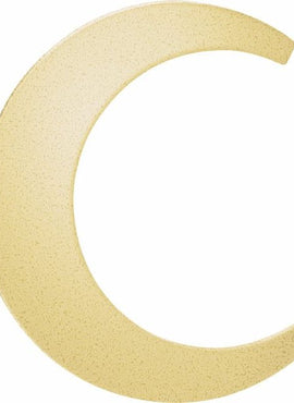 14K Yellow Gold 20 Gauge Crescent Moon Stamping
