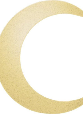14K Yellow Gold 28x23 mm 12 Gauge Crescent Moon Stamping without Eyelet