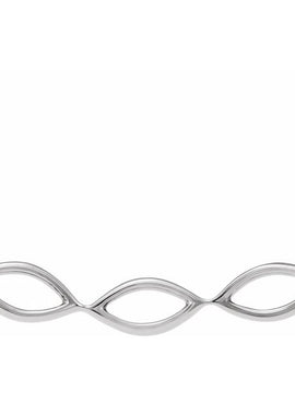 14K White Gold Geometric 16-18