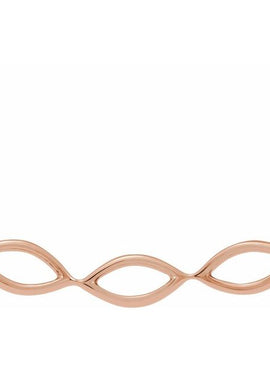 14K White Gold Geometric 16-18