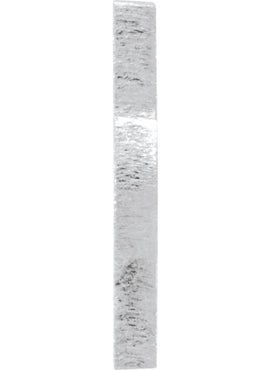 10K White Gold 20 Gauge Identification Bracelet Stamping with External Drilled Eyelet