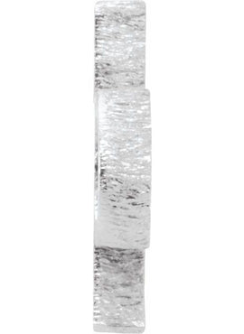 14K White Gold 20 Gauge Identification Bracelet Stamping with External Drilled Eyelet