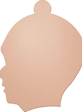 14K Rose Gold 20 Gauge Boy's Head Stamping with External Undrilled Eyelet