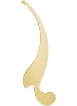 14K Yellow Gold 20 Gauge Double Curve Stamping