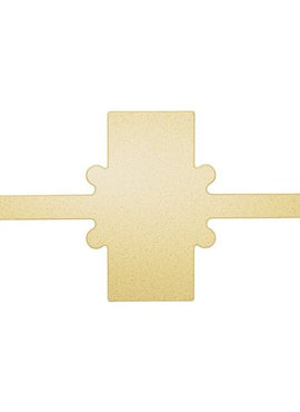 14K Yellow Gold 22 Gauge Rectangle Stamping without Eyelet