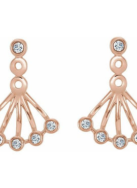 14K White Gold 1/6 CTW Natural Diamond Earrings
