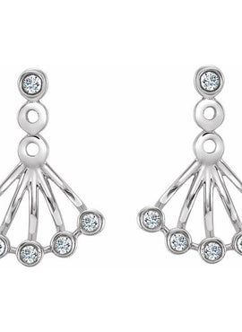 14K White Gold 1/6 CTW Natural Diamond Earrings