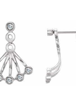 14K White Gold 1/6 CTW Natural Diamond Earrings