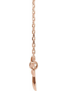14K White Gold Sideways Cross 16-18