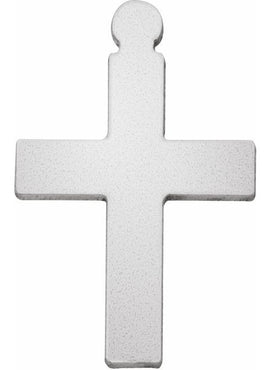 14K Yellow Gold 20 Gauge Cross Stamping with External Undrilled Eyelet