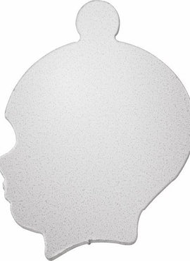 14K Rose Gold 20 Gauge Boy's Head Stamping with External Undrilled Eyelet