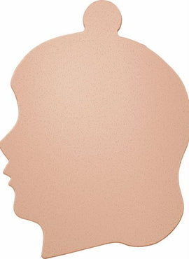 14K Rose Gold 20 Gauge Girl's Head Stamping with External Undrilled Eyelet