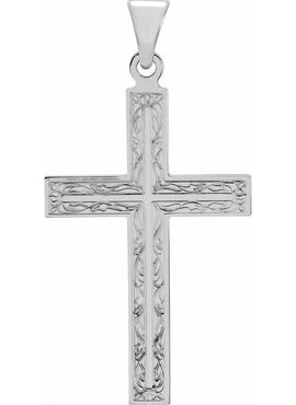 14K Yellow Gold 49.4x25 mm Cross Pendant