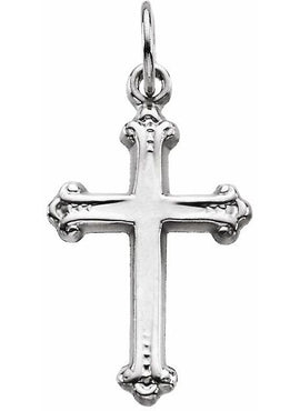 14K White Gold Cross 18