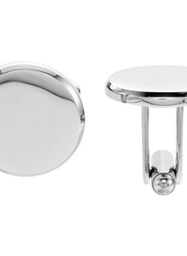 Stainless Steel 13 mm Engravable Cuff Links