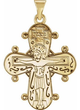 14K White Gold Dagmar Cross Medal Pendant