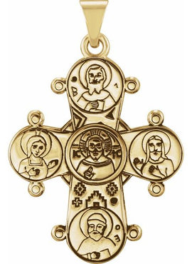 14K White Gold Dagmar Cross Medal Pendant