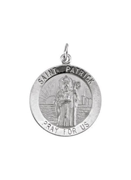 Sterling Silver 15 mm St. Patrick Medal