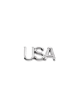 14K White Gold USA Lapel Pin