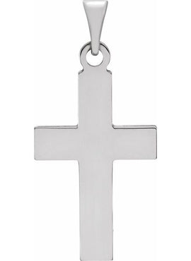 14K Yellow Gold Engravable Cross Pendant