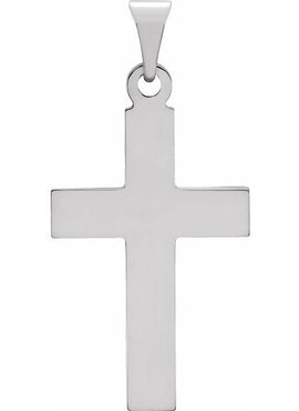 14K Yellow Gold Engravable Cross Pendant
