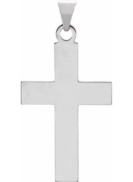 14K Yellow Gold Engravable Cross Pendant