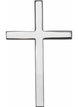 Platinum 25.7x15.7 mm Cross Pendant