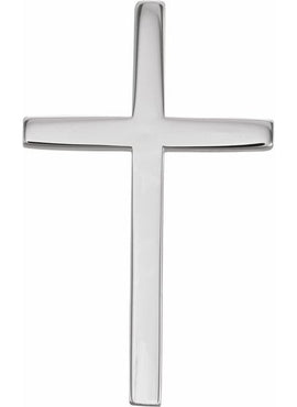 Platinum 25.7x15.7 mm Cross Pendant