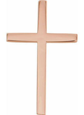 Platinum 25.7x15.7 mm Cross Pendant