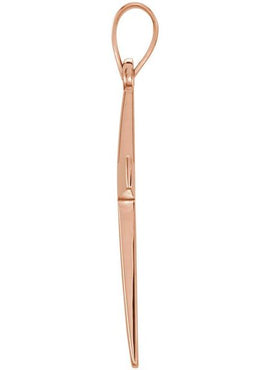 14K Rose Gold Cross Pendant