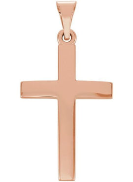 14K Rose Gold Cross Pendant