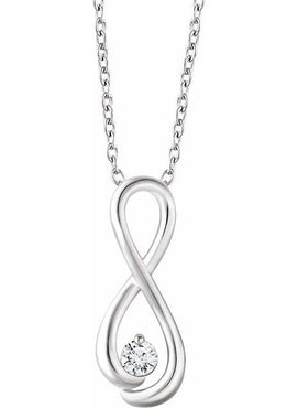 14K Yellow Gold 1/6 CTW Natural Diamond Infinity-Inspired 16-18