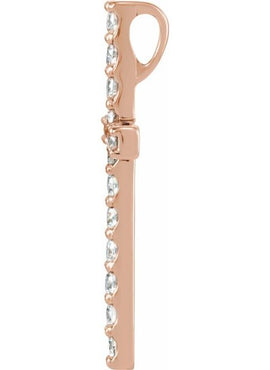 14K Yellow Gold 1/2 CTW Natural Diamond Petite Cross Pendant
