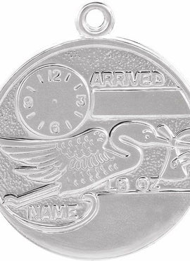 Sterlium Plus 20 Gauge Stork Stamping with External Drilled Eyelet