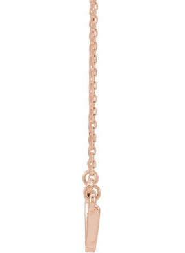 14K White Gold Freeform Bar 16-18