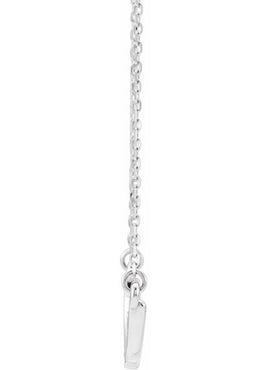 14K White Gold Freeform Bar 16-18