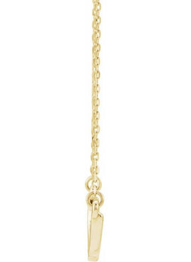 14K White Gold Freeform Bar 16-18