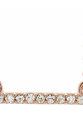 14K Yellow Gold .07 CTW Petite Natural Diamond Bar 16-18