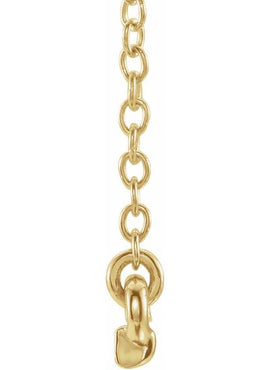 14K Yellow Gold .07 CTW Petite Natural Diamond Bar 16-18