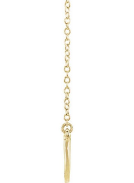 14K Yellow Gold Curved Bar 20